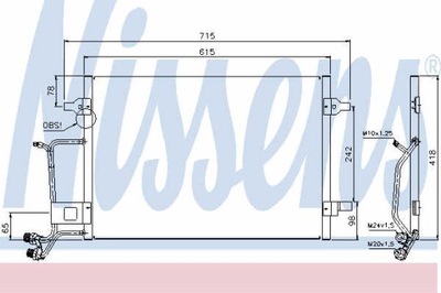 RADIATOR AIR CONDITIONER NISSENS 94594  