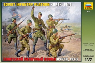 Zvezda 8077 Figurki Soviet Infantry Platoon Kursk 1:72 24H