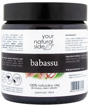 Your Natural Side 100% naturalny olej babassu