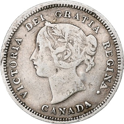 Canada, Victoria, 5 Cents, 1890, Heaton, Srebro, V