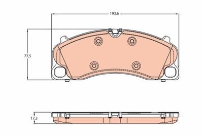 ZAPATAS DE FRENADO PORSCHE PARTE DELANTERA 911/BOXSTER/CAYMAN 2,7-3,8 12- GDB1952  