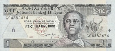 Etiopia - 1 Birr - 2006 - P46 - St.1