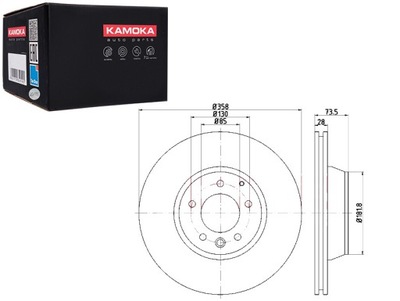 DISCOS DE FRENADO 2SZT. PARTE TRASERA AUDI Q7 06- VW TOUAREG 03- KAMOKA  