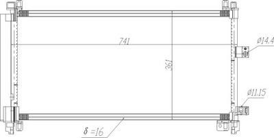 Радиатор кондиционера hart 621 651 фото №1