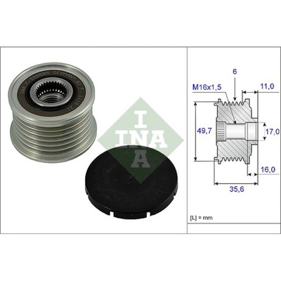 ALTERNADOR - EMBRAGUE JEDNOKIERUNKOWE INA 535 0016 10  