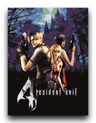 Resident Evil 4 - OBRAZ 60x40 plakat gra 5 7 6 2 3