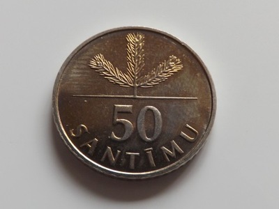 Łotwa 50 Santimu 1992 st. UNC-