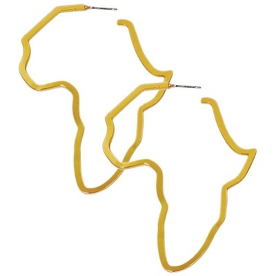Złote kolczyki Dangle Women Orrous Africa Studs