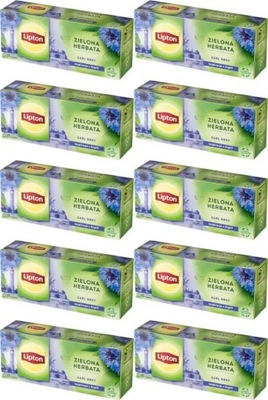 Herbata zielona Lipton Earl Grey 25szt x10