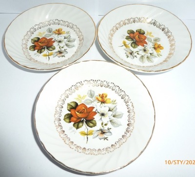 3 Salaterki REGALIA RIDGWAY IRONSTONE Staffordshire ENGLAND