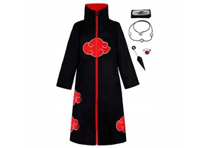 NARUTO ITACHI KOSTIUM AKATSUKI ZESTAW COSPLAY 3XL