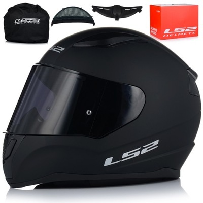 HELMET FOR MOTORCYCLE LS2 FF353 RAPID II BLACK MATT 22.06 + DARK GLASS  