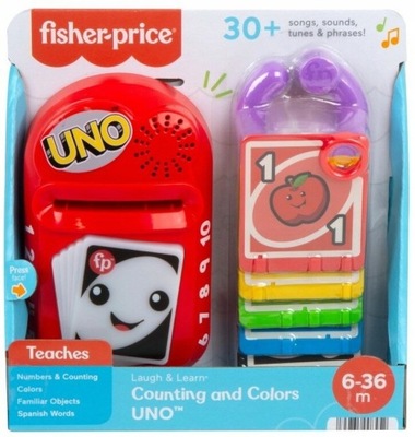 Fisher price uczące karty UNO zabawka edukacyjna