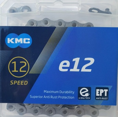 Łańcuch KMC e12 EPT x130 szary 12rz. 130 ogniw, 12-rzędowy