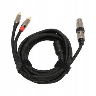 XLR żeński na podwójny 2 męski kabel RCA 3 Pin