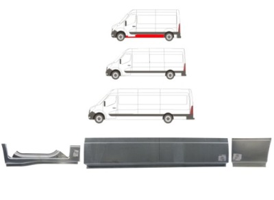 R master iii op movano 10- порог / пороги / ремкомплект l2 - короткий левая фото №1