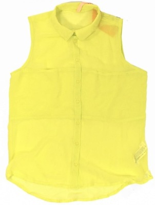 Piękna koszula damska mgiełka BERSHKA żółta S/36