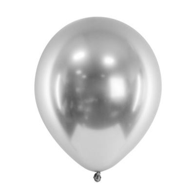 Balony Glossy srebrne 30cm 10szt