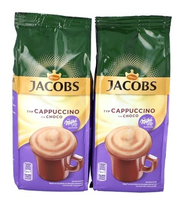 2 x Kawa Cappuccino Jacobs Milka CHOCO 500g DE