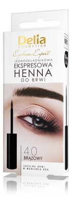 Delia Cosmetics Henna do brwi Brązowa (4.0)