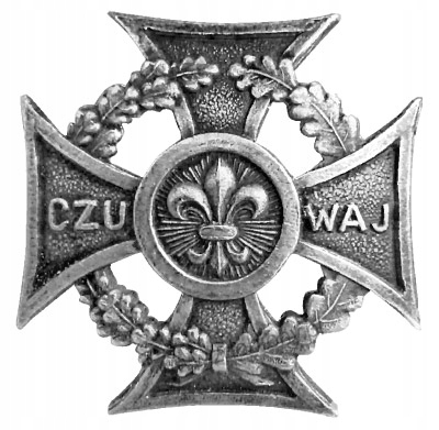 Krzyż Harcerski II RP naklejka