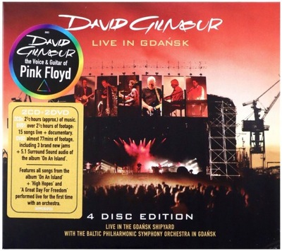 DAVID GILMOUR - LIVE IN GDAŃSK 2CD + 2DVD Digipack FOLIA KONCERT z GDAŃSKA