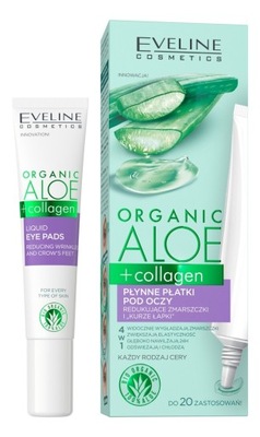 Eveline Organic Aloe Płynne płatki pod oczy 4w1