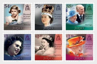 Jersey 2021 Znaczki 2479-84 ** królowa Elżbieta II