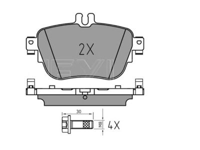 КОЛОДКИ ГАЛЬМІВНІ MEYLE ЗАД MERCEDES W213 S213 C238