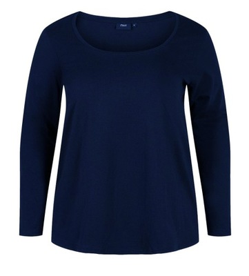 T-SHIRT GRANATOWA BLUZKA BASIC ZIZZI PLUS SIZE 963F 44