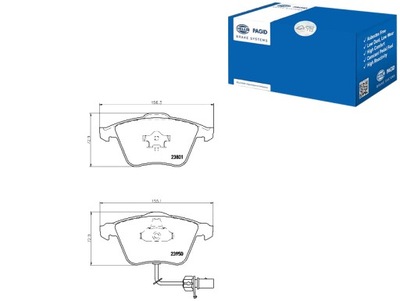 ZAPATAS DE FRENADO HELLA PAGID 480698157R 8E0698151C  