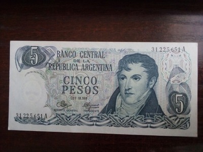 Banknot 5 pesos Argentyna