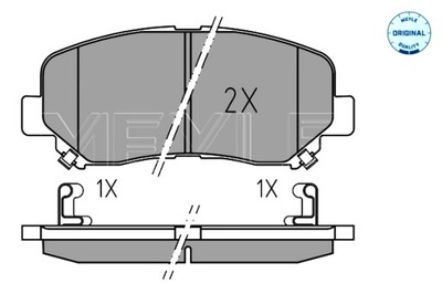 MEYLE КОЛОДКИ ТОРМОЗНЫЕ ПЕРЕД Z PODKŁADKĄ WYTŁUMIAJĄCĄ MAZDA CX-5 2.0