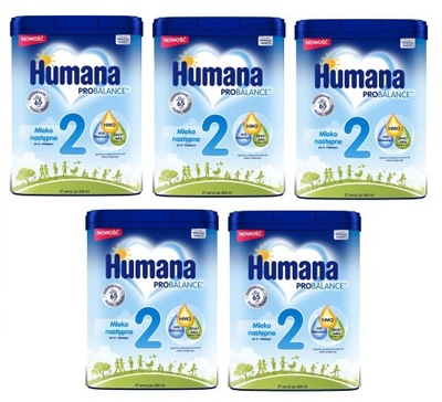 HUMANA 2 HMO MLEKO NASTĘPNE 6m+ 5x750g 5PAK