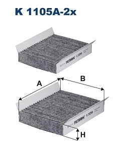 K1105A-2X FILTRO CABINAS DE CARBON  