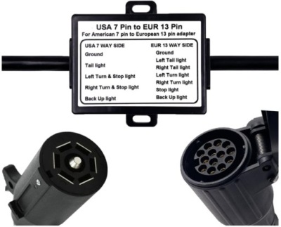 modul HAKA ADAPTER PRZEJSCIOWKA USA 7 PIN do EU 13 PIN KABEL EUROPA Adapter, Stecker