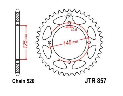 ЗУБЧАТКА ЗАДНЯ JT 40-ЗУБІВ YAMAHA TT 600 1994-2004