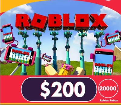 ROBUX ROBLOX 20000 200 USD KARTA PODARUNKOWA