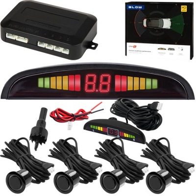 SENSORS PARKING REAR VIEW FRONT REAR SET PARKTRONIC 4 PCS. SENSOR DISPLAY LCD  