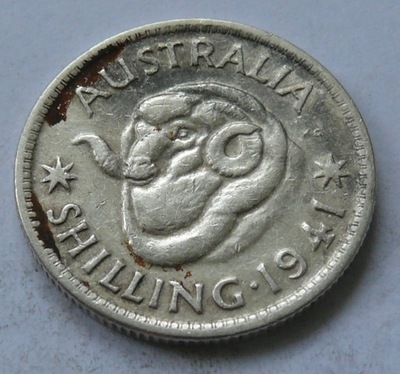 Australia - Jerzy VI - 1 Shilling - 1941 r. - Ag