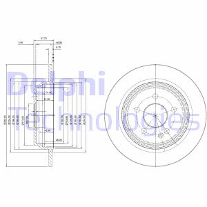 KOMPLEKTAS DISKŲ STABDŽIŲ DELPHI BG4063C 