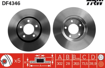 DISCO DE FRENADO DF4346  