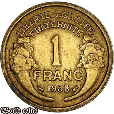 1 FRANK 1938 FRANCJA