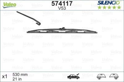 V 574117 WIPER WIPER BLADES U53/V53 530MM SILENCIO  