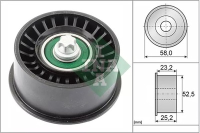 INA 532 0478 10 ROLLO KIERUNKOWA / PROWADZACA, CORREA DISTRIBUCIÓN  