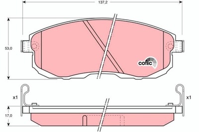 КОЛОДКИ ГАЛЬМІВНІ NISSAN ПЕРЕД JUKE 10- GDB1003