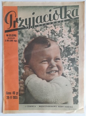 PRZYJACIÓŁKA 22 / 1955 okładka - Dzień Dziecka
