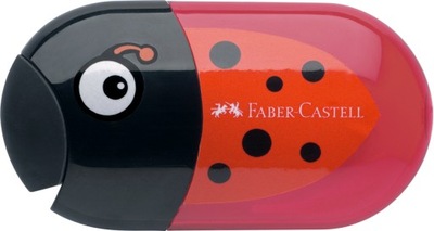 Temperówka podwójna z gumką Faber-Castell biedronka