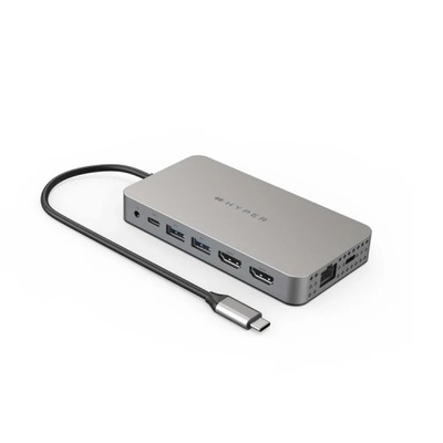 HYPER HDM1H stacja dokująca USB 3.2 Gen 1 (3.1 Gen 1) Type-C Stal nier...