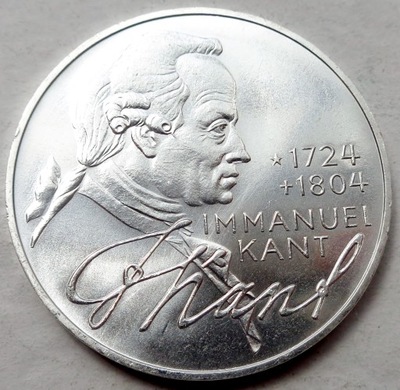 Niemcy - 5 marek - 1974 D - Immanuel Kant - srebro